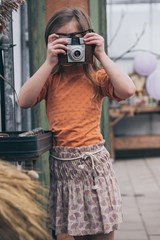 BARBARA skirt - AOP-Sand-SS23-Topitm