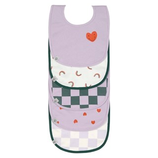 LASSIG Set de 5 bavoirs coeur 0570