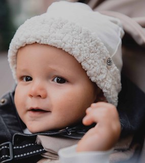 CLOBY Bonnet teddy réversible