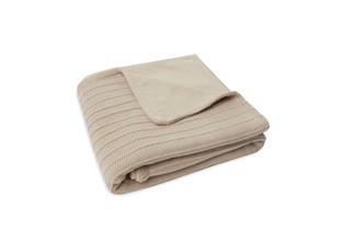 Couverture Knit velours NOUGAT